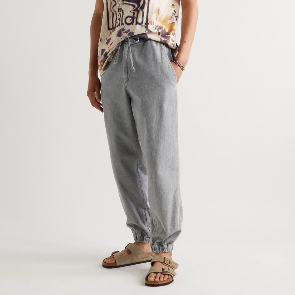 Isabel Marant - Aaron Tapered Denim Drawstring Trousers